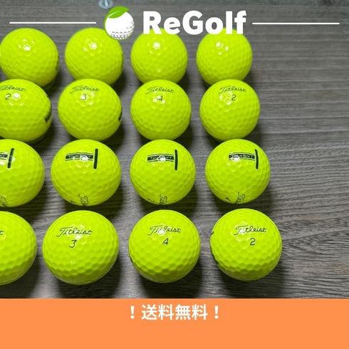 【中古】 ロストボール タイトリスト ツアーソフト イエロー 2024年モデル 20球 Aランク ゴルフボール リゴルフ